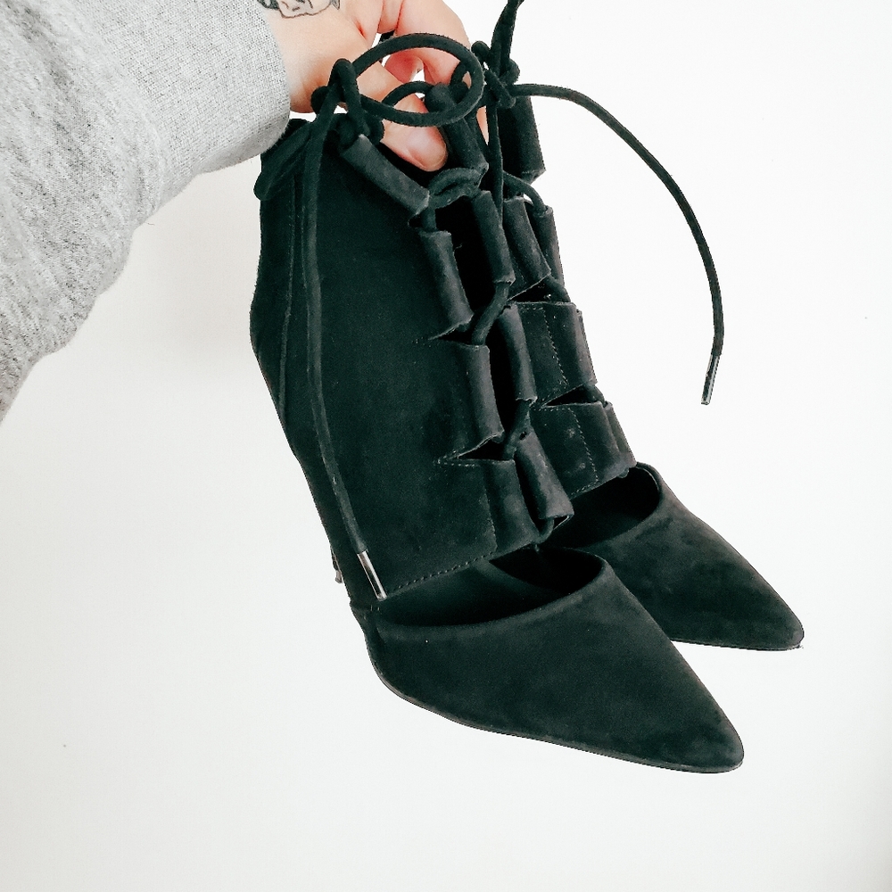 Aldo suede lace up pump heels - Picture 5 of 7